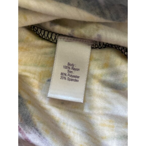 Jennifer Lopez Women's Multicolored Palm leaves Sleeveless Blouse OX - Picture 5 of 8